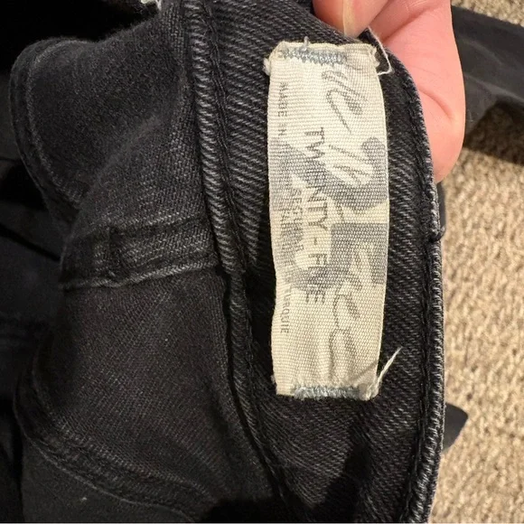 Free People Black High-Rise Straight Jeans - Picture 5 of 6